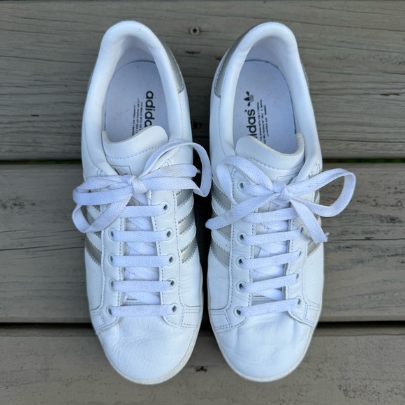 adidas Coast Star White Silver Metallic shoes size 7 - Picture 8 of 14